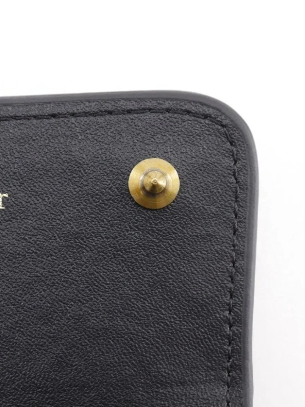Dior Compact wallet Tri-fold wallet black Calfskin Women